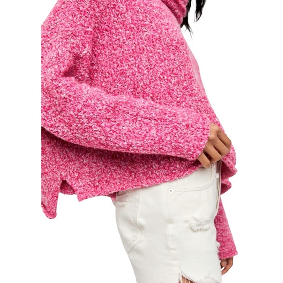 Free People BFF Cowl Neck Sweater in Pink - Picture 5 of 9